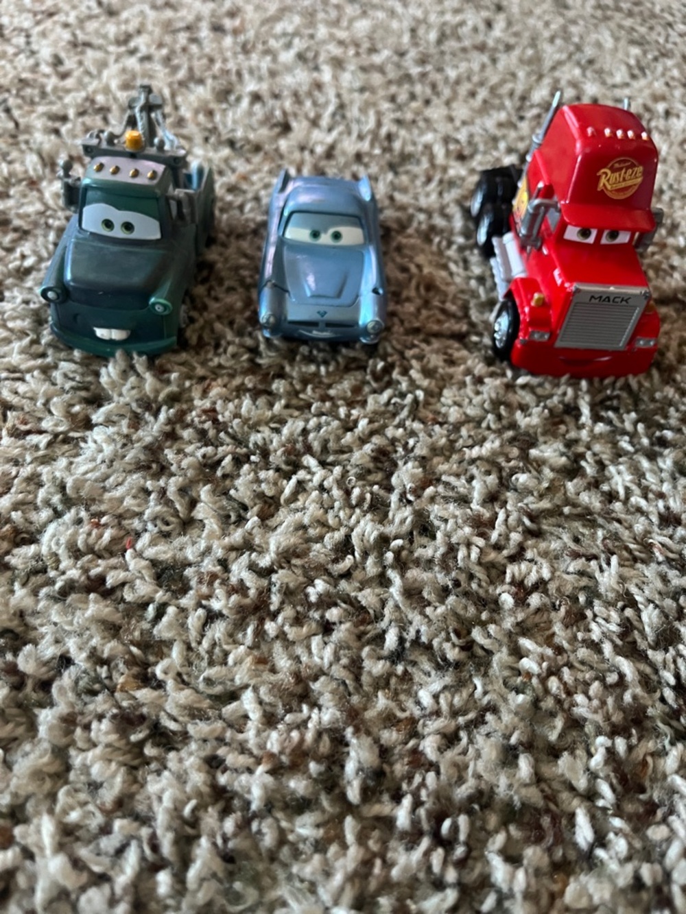 Disney Cars Vehicle Set - Red, Green, Blue